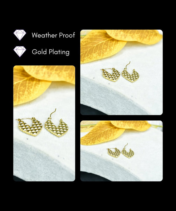 Sowpeace Ear Cut Petals Gold Stainless Steel Earrings | Elegant One‑Size Lightweight Jewelry for Women & Daily Wear — image 3