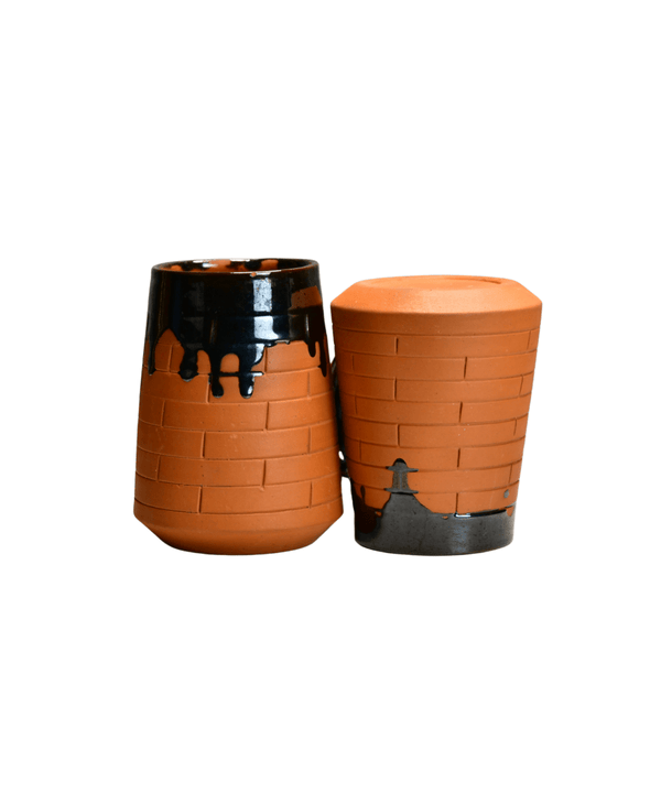 Sowpeace Earthly Beer Mugs (Set of 2) | Handcrafted Terracotta Rustic Brown Beer Cups for Gifting & Daily Use — image 8