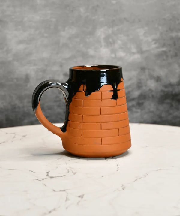 Sowpeace Earthly Beer Mugs (Set of 2) | Handcrafted Terracotta Rustic Brown Beer Cups for Gifting & Daily Use — image 5