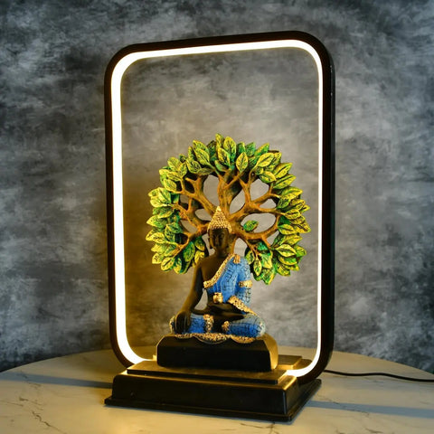 Sowpeace Enlightened Bodhi Glow Figurine | Elegant White Resin Spiritual Sculpture for Peaceful Home Décor & Gifting