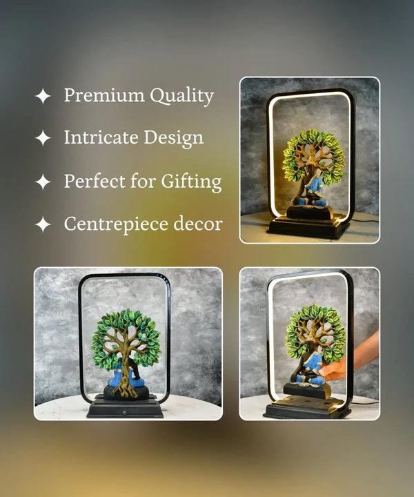 Sowpeace Enlightened Bodhi Glow Figurine | Elegant White Resin Spiritual Sculpture for Peaceful Home Décor & Gifting — image 3