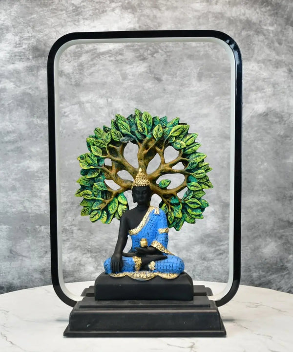 Sowpeace Enlightened Bodhi Glow Figurine | Elegant White Resin Spiritual Sculpture for Peaceful Home Décor & Gifting — main view
