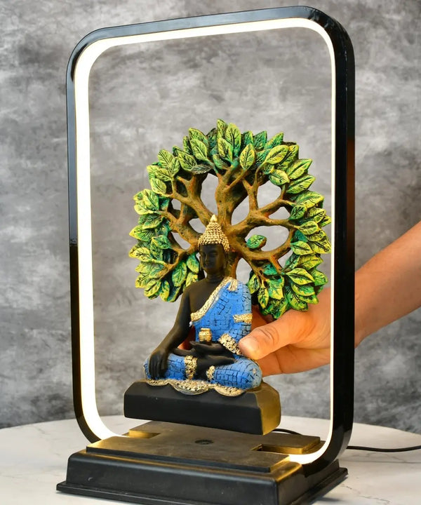 Sowpeace Enlightened Bodhi Glow Figurine | Elegant White Resin Spiritual Sculpture for Peaceful Home Décor & Gifting — image 4