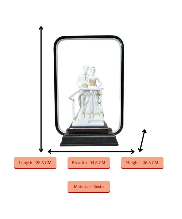 Sowpeace Eternal Bond Radiance Figurine | Elegant White Resin Decorative Sculpture for Home Décor & Gifting — image 5