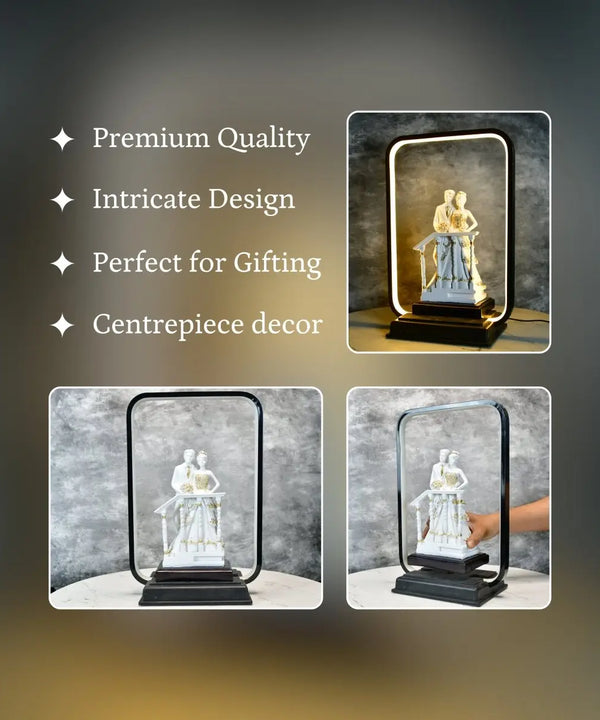 Sowpeace Eternal Bond Radiance Figurine | Elegant White Resin Decorative Sculpture for Home Décor & Gifting — image 3
