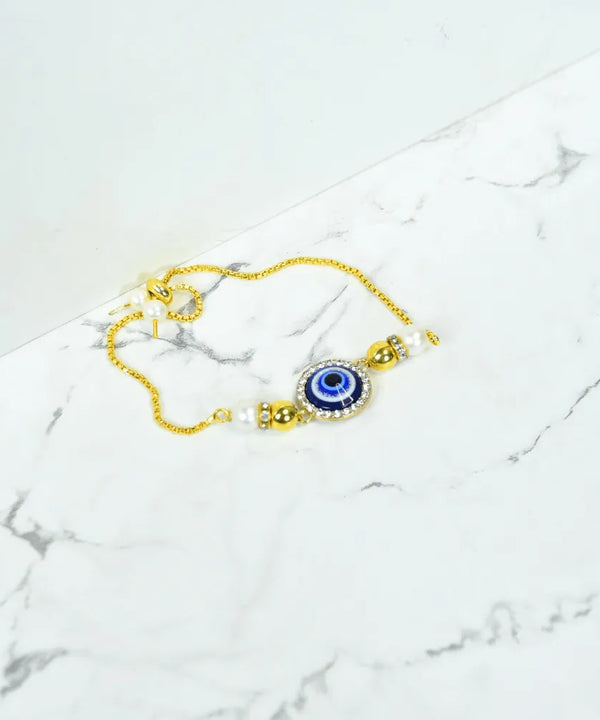 Sowpeace Evil Eye Luxe Bracelet | Stylish Stainless Steel One‑Size Adjustable Protective Jewelry for Women & Men — image 7