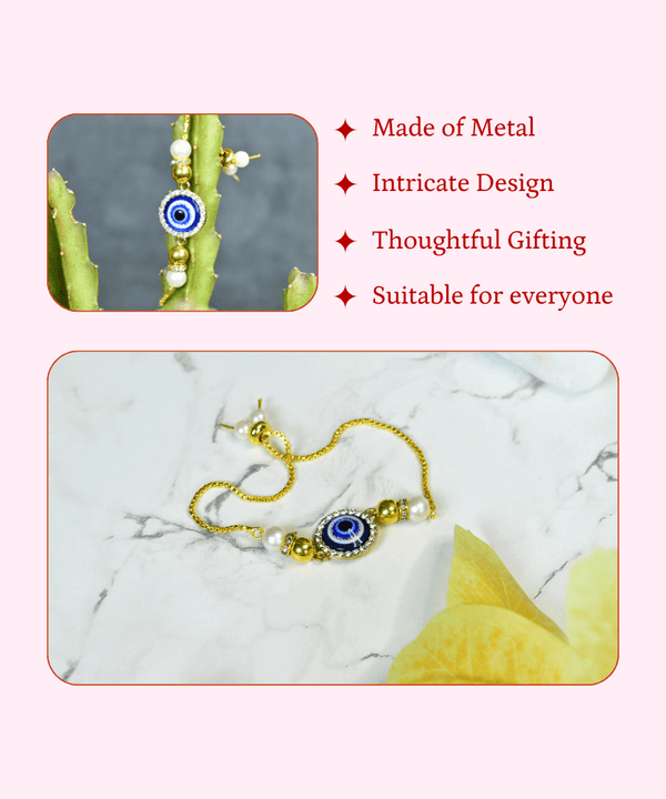 Sowpeace Evil Eye Luxe Bracelet | Stylish Stainless Steel One‑Size Adjustable Protective Jewelry for Women & Men — image 4