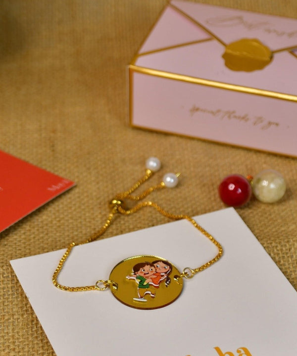 Sowpeace Exquisite Bhai Behen Rakhi Pack of 1 with Roli Chawal and Greeting card combo for Raksha Bandhan and Gifting — image 6