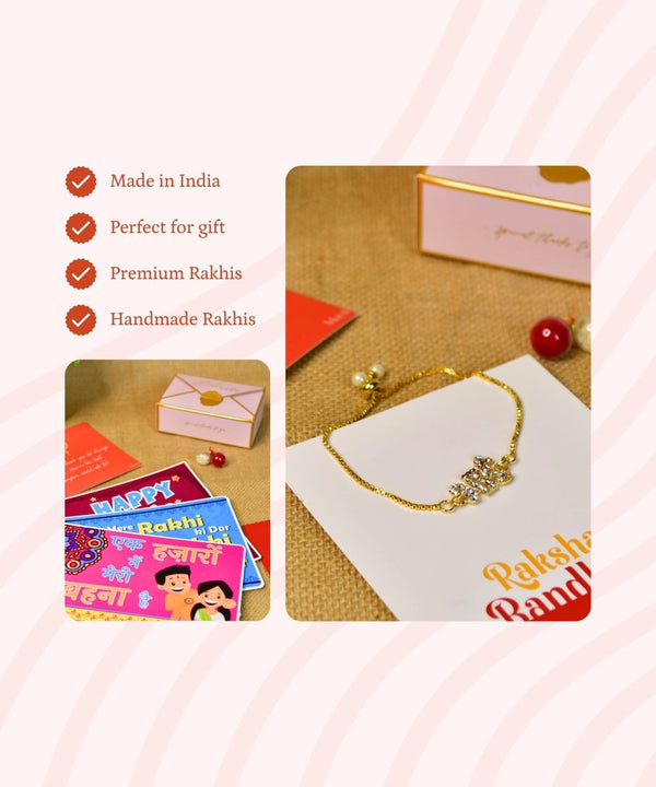 Sowpeace Exquisite BHAI Rakhi Pack of 1 with Roli Chawal and Greeting card combo for Raksha Bandhan and Gifting — image 6