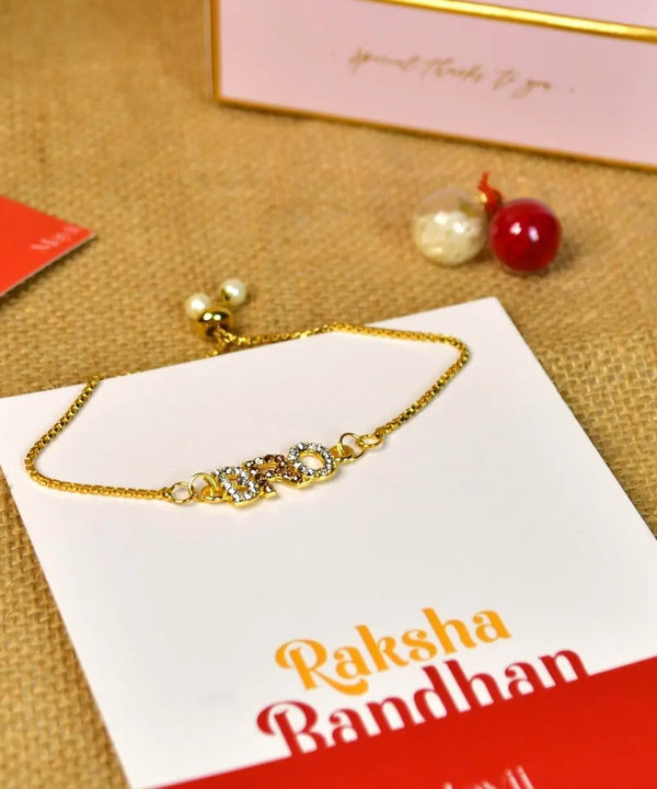 Sowpeace Exquisite BRO Rakhi Pack of 1 with Roli Chawal and Greeting card combo for Raksha Bandhan and Gifting — image 2