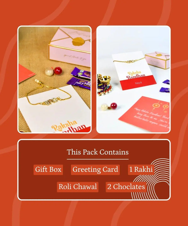 Sowpeace Exquisite BRO Rakhi Pack of 1 with Roli Chawal and Greeting card combo for Raksha Bandhan and Gifting — image 8