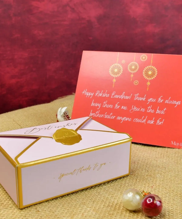 Sowpeace Exquisite Green Ganesha Rakhi Pack of 1 with Roli Chawal and Greeting card combo for Raksha Bandhan and Gifting — image 3