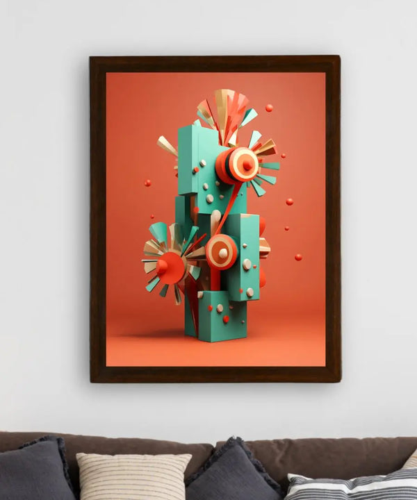 Sowpeace: Find Peace in Winter's Abstract Embrace – Premium Handcrafted Canvas Art for Stylish Winter Home Decor — image 3