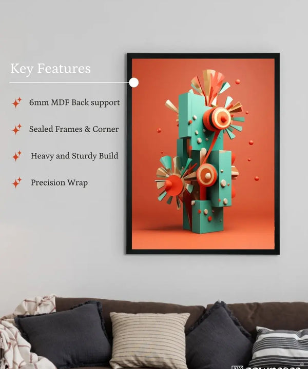 Sowpeace: Find Peace in Winter's Abstract Embrace – Premium Handcrafted Canvas Art for Stylish Winter Home Decor — image 6