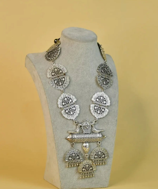 Sowpeace German Silver Ganesha Necklace – Handcrafted Ancient Indian Art — image 3