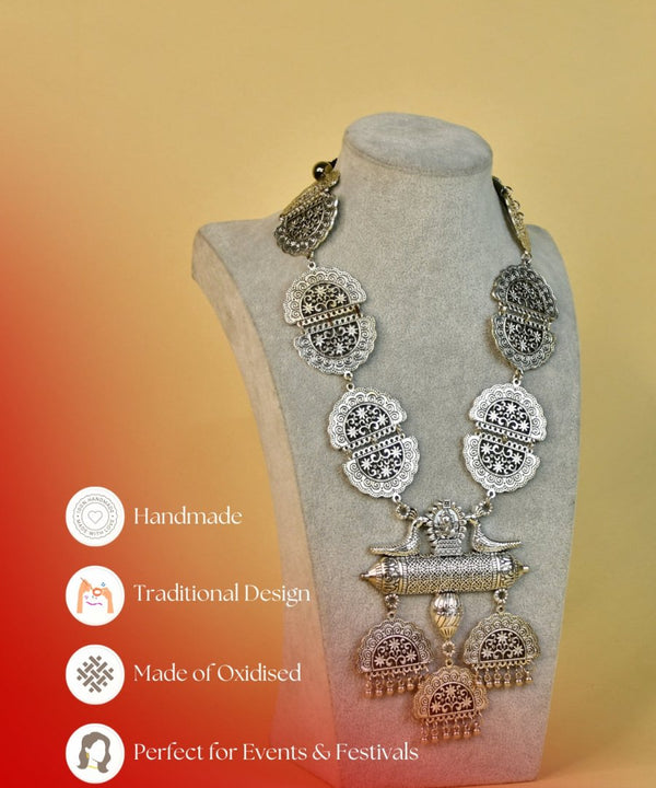 Sowpeace German Silver Ganesha Necklace – Handcrafted Ancient Indian Art — image 6