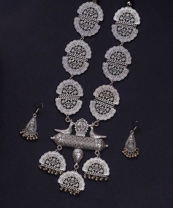 Sowpeace German Silver Ganesha Necklace – Handcrafted Ancient Indian Art — image 4