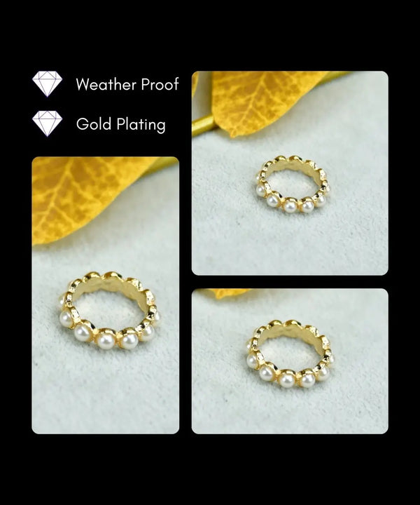 Sowpeace Gold Bead Ring Stainless Steel | Stylish One‑Size Adjustable Jewelry for Women & Men — image 4