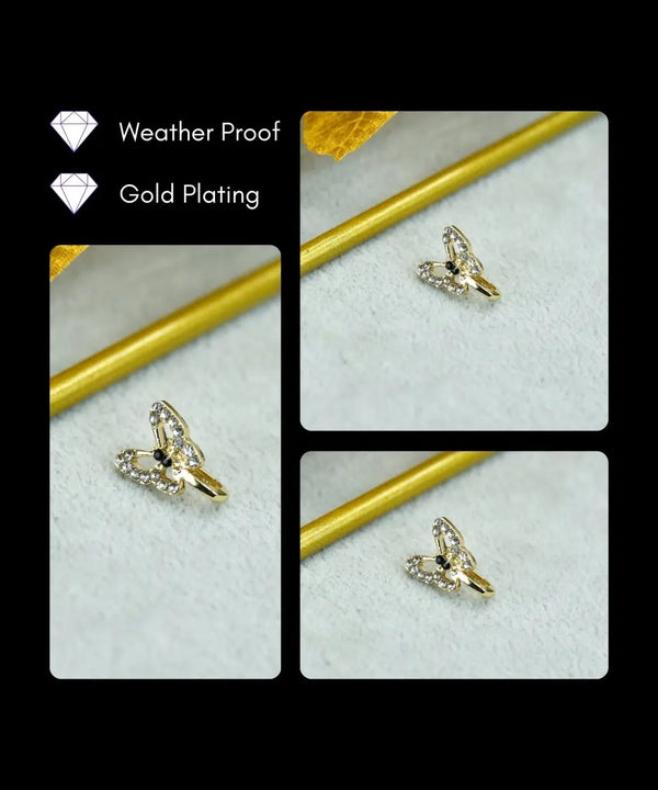 Sowpeace Gold Butterfly Nosepin Stainless Steel | Elegant One‑Size Jewelry for Women — image 4