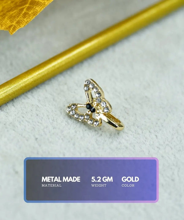 Sowpeace Gold Butterfly Nosepin Stainless Steel | Elegant One‑Size Jewelry for Women — image 3
