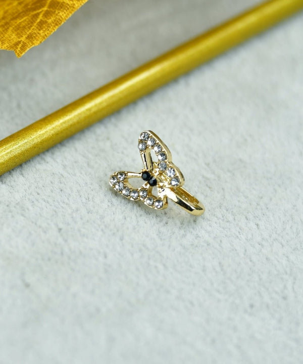 Sowpeace Gold Butterfly Nosepin Stainless Steel | Elegant One‑Size Jewelry for Women — main view