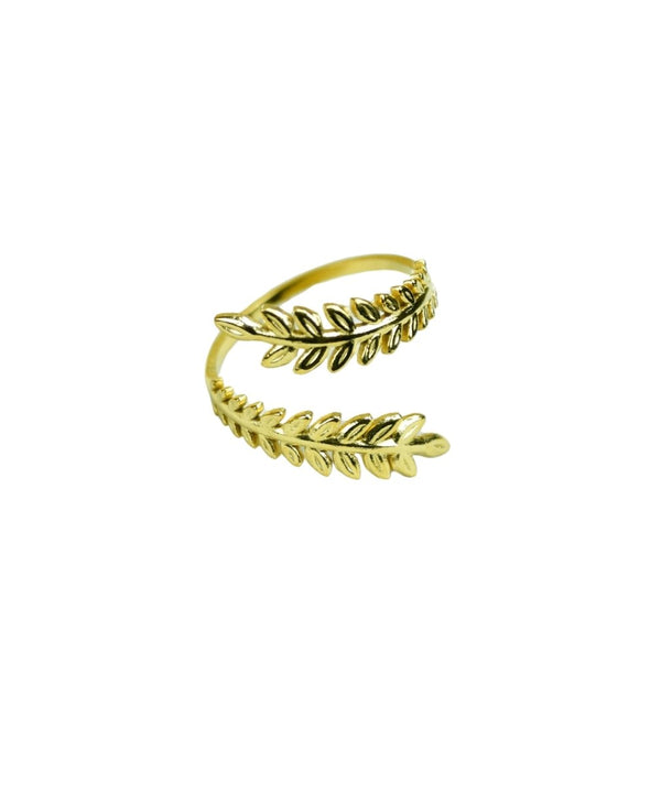 Sowpeace Gold Petal Line Ring Stainless Steel | Elegant One‑Size Adjustable Jewelry for Women & Men — image 5
