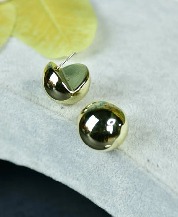 Sowpeace Golden Ball Shaped CCB Earrings | Stylish One‑Size Lightweight Jewelry for Women & Daily Wear — alternate view