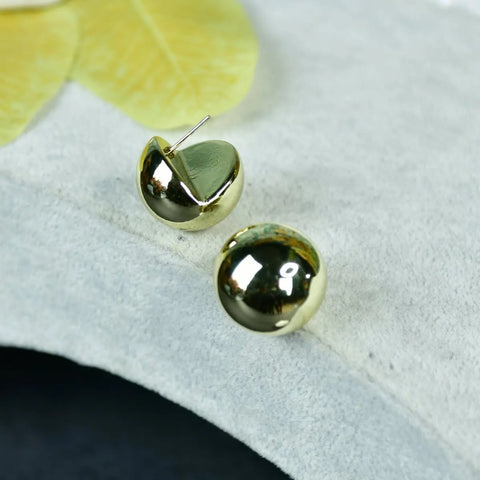 Sowpeace Golden Ball Shaped CCB Earrings | Stylish One‑Size Lightweight Jewelry for Women & Daily Wear