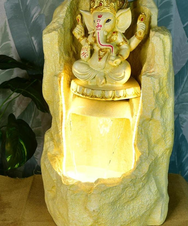 Sowpeace Golden Ganesha Water Fountain – Elegant Ganesha Sitting Waterfall for Luxurious Home Decor & Gifts — image 2