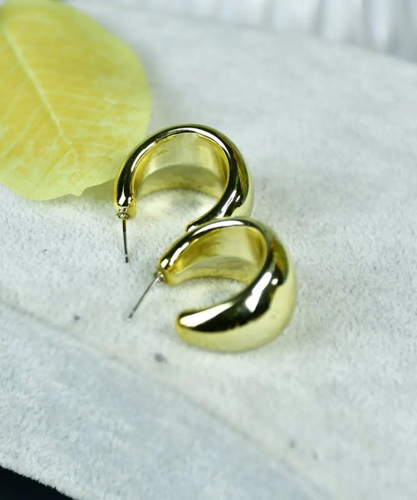 Sowpeace Golden Teardrop Crescent Flat Round CCB Earrings | Stylish One‑Size Lightweight Jewelry for Women & Daily Wear — main view
