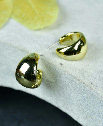 Sowpeace Golden Teardrop Crescent Flat Round CCB Earrings | Stylish One‑Size Lightweight Jewelry for Women & Daily Wear — alternate view