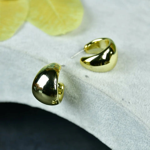 Sowpeace Golden Teardrop Crescent Flat Round CCB Earrings | Stylish One‑Size Lightweight Jewelry for Women & Daily Wear
