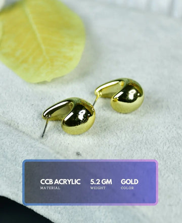 Sowpeace Golden Teardrop Crescent Round CCB Earrings | Elegant One‑Size Lightweight Jewelry for Women & Daily Wear — alternate view