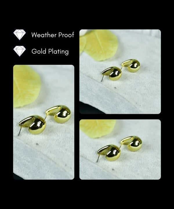 Sowpeace Golden Teardrop Crescent Round CCB Earrings | Elegant One‑Size Lightweight Jewelry for Women & Daily Wear — image 3