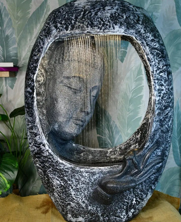 Sowpeace Half-Face Cave Structure Water Fountain – Unique Waterfall Feature for Trendy Home Decor & Gifts — alternate view