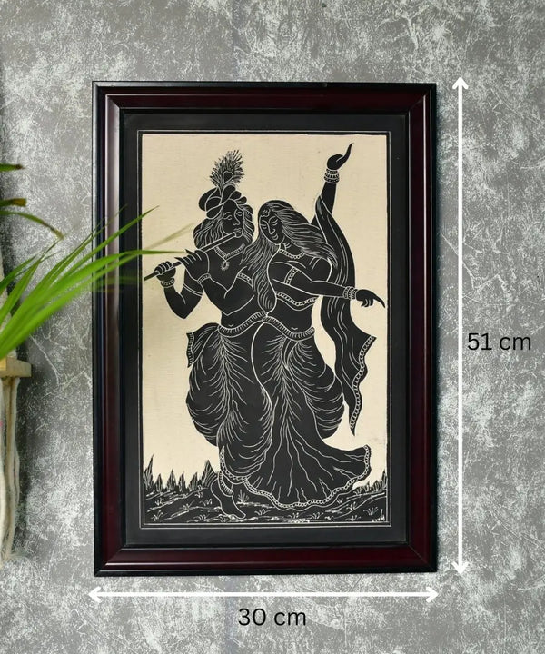 Sowpeace Hand-Carved Ceramic Radha Krishna Wall Décor — image 4