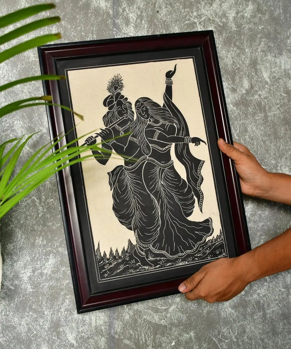 Sowpeace Hand-Carved Ceramic Radha Krishna Wall Décor — image 3