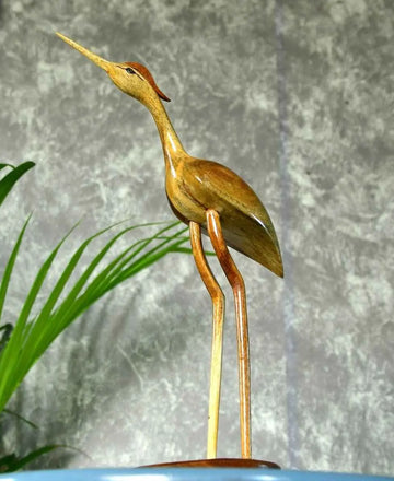 Sowpeace Hand-Carved Flamingo: Tropical Elegance on Your Tabletop — alternate view