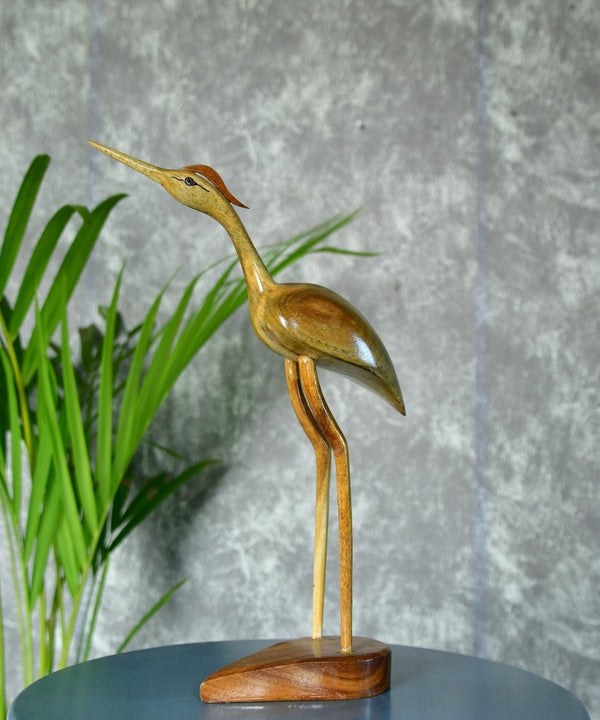 Sowpeace Hand-Carved Flamingo: Tropical Elegance on Your Tabletop — main view