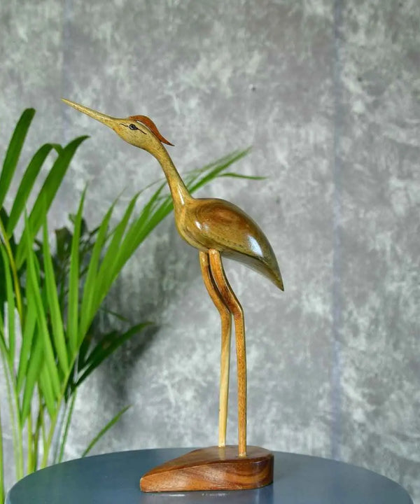 Sowpeace Hand-Carved Flamingo: Tropical Elegance on Your Tabletop — main view