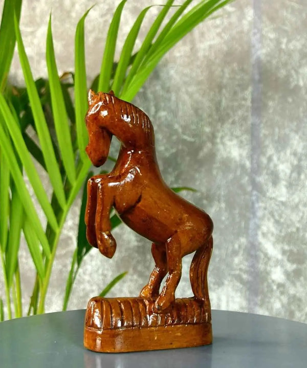 Sowpeace Hand-carved Wooden Horse: Gallop into Decor — main view