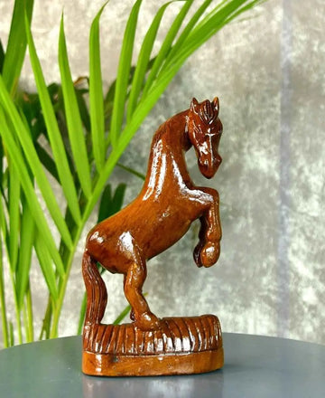 Sowpeace Hand-carved Wooden Horse: Gallop into Decor — alternate view