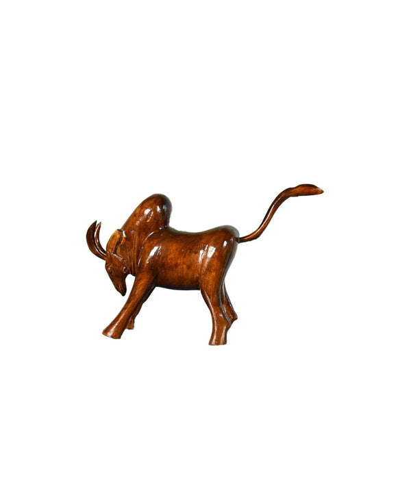 Sowpeace Handcarved wooden large bull: Artisan Home Decor — image 7