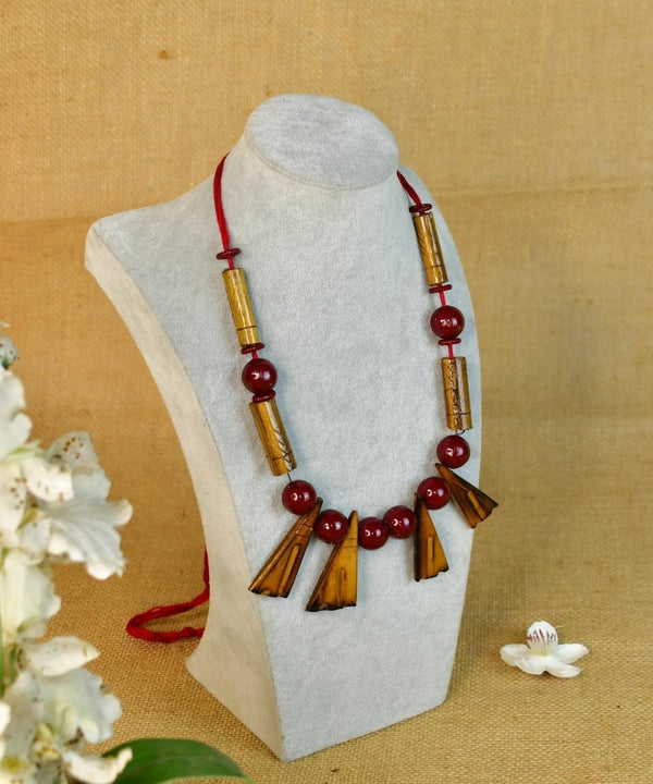 Sowpeace Handcrafted Bamboo Triangle Necklace: Artistic Tradition in Style — image 3