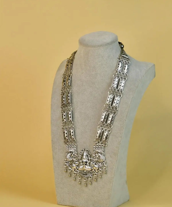 Sowpeace Handcrafted German Silver Necklace: God Figurine with Peacocks — image 3