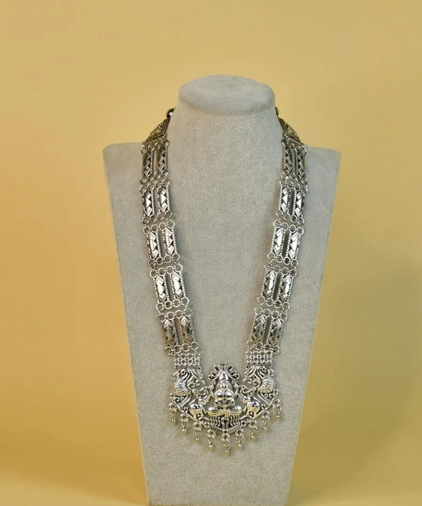 Sowpeace Handcrafted German Silver Necklace: God Figurine with Peacocks — image 5