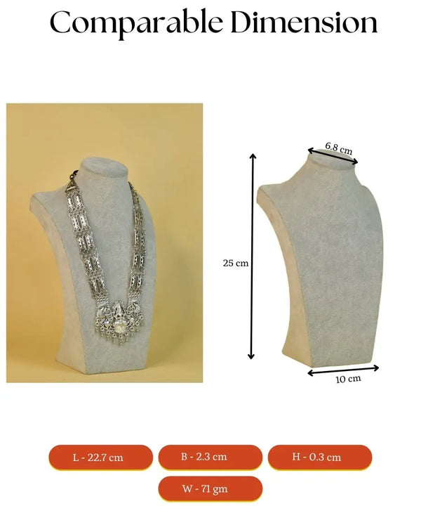 Sowpeace Handcrafted German Silver Necklace: God Figurine with Peacocks — image 6