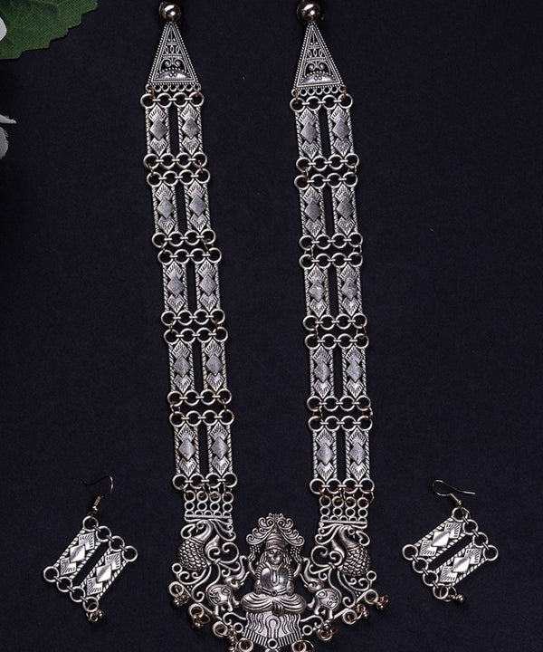 Sowpeace Handcrafted German Silver Necklace: God Figurine with Peacocks — image 4