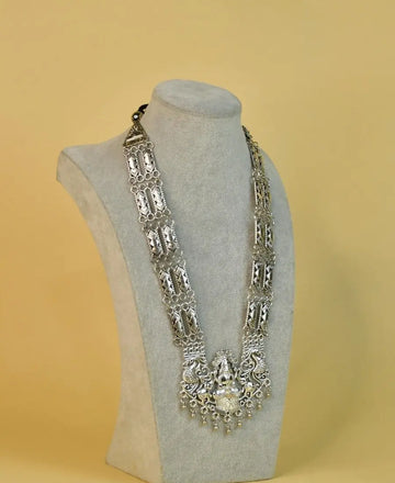 Sowpeace Handcrafted German Silver Necklace: God Figurine with Peacocks — alternate view