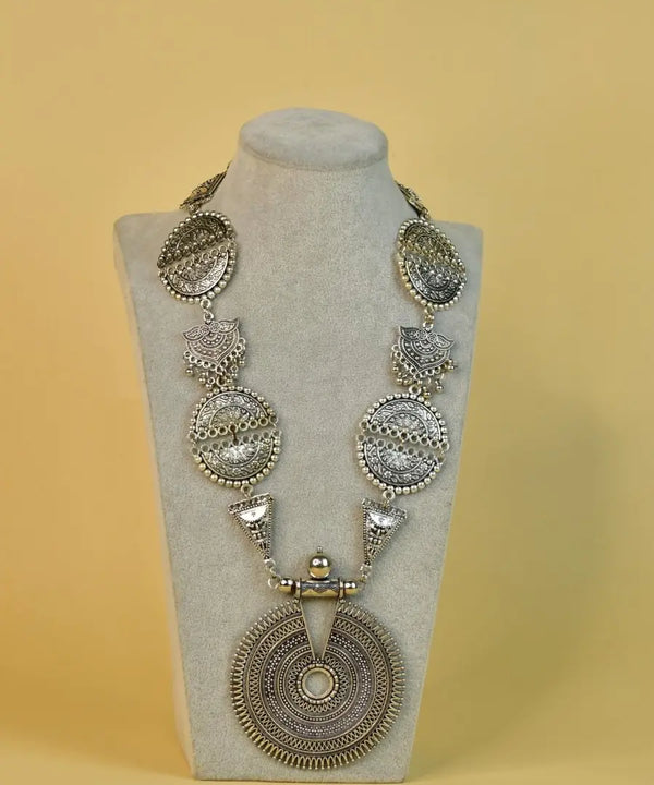 Sowpeace Handcrafted German Silver Necklace: Mandala Sun Design — image 5